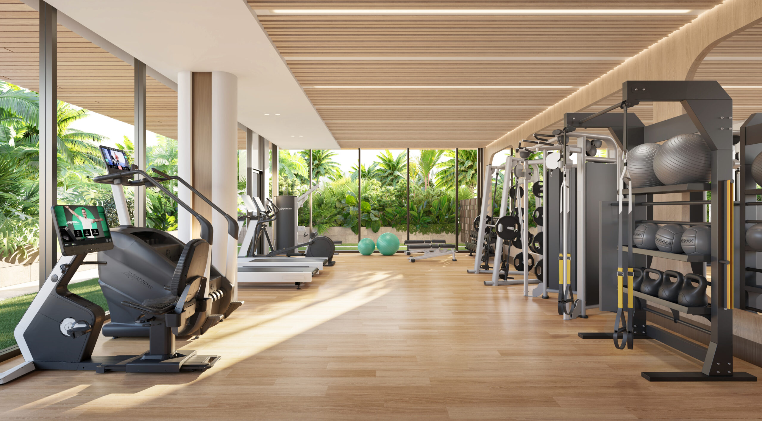 Glass House, Boca Raton — Fitness center (artist's rendering)