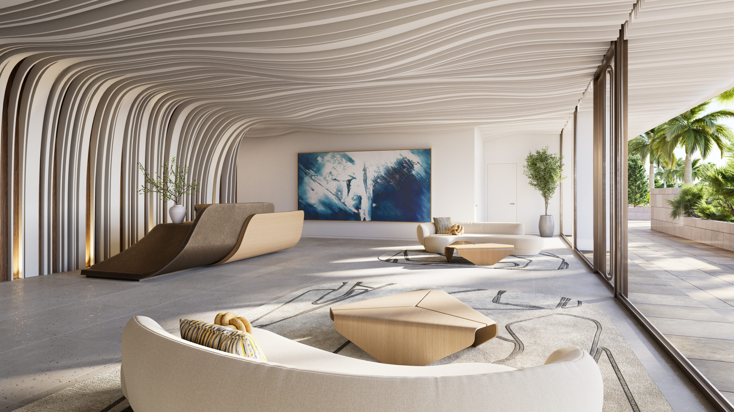 Glass House, Boca Raton — Lobby (artist's rendering)