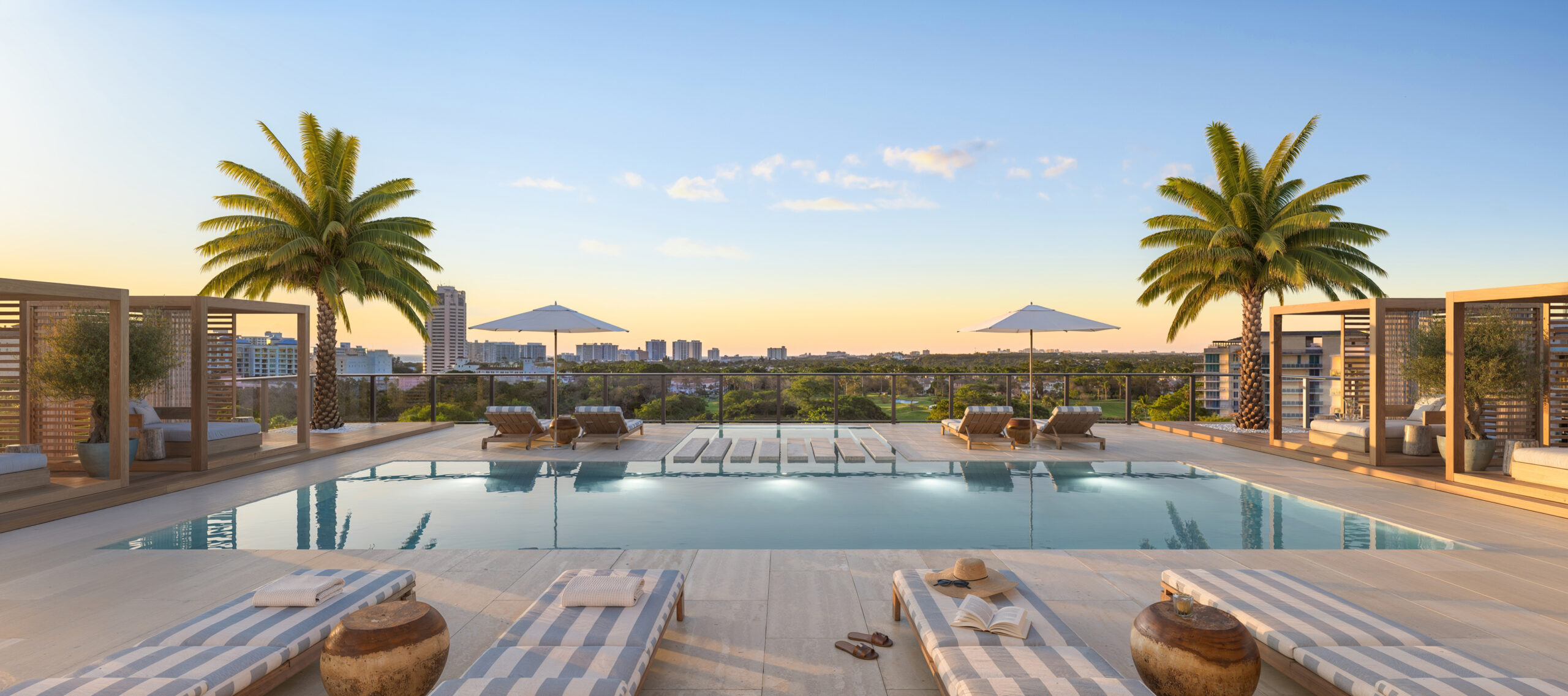 Glass House, Boca Raton — Rooftop pool oasis (artist's rendering)