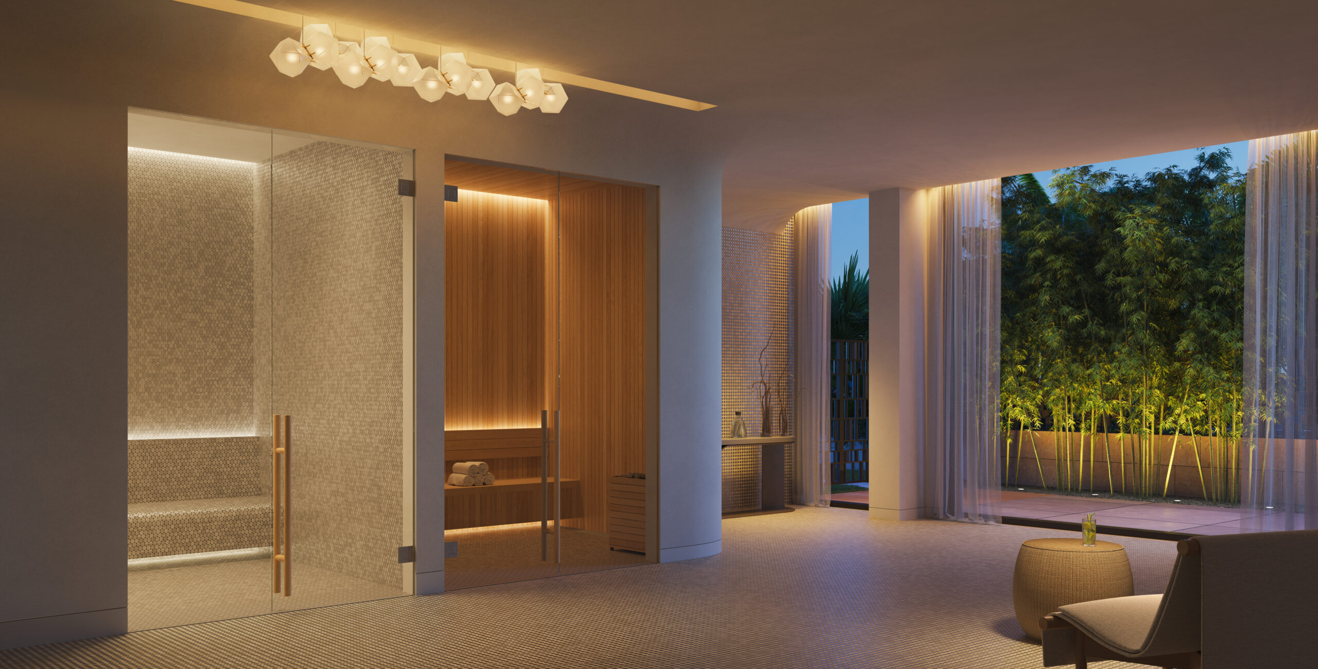 Glass House, Boca Raton — Spa (artist's rendering)
