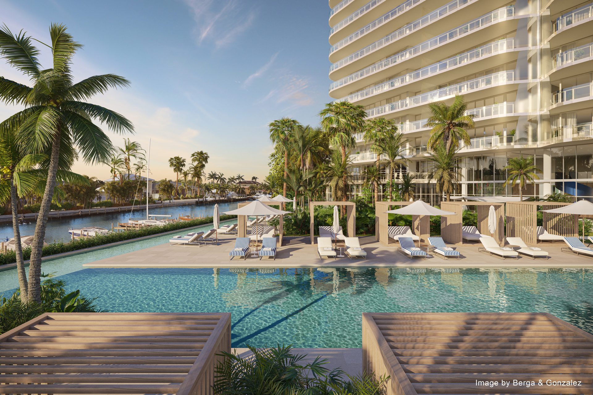 Ritz-Carlton Residences, Palm Beach Gardens — The Marina Tower Pool (artist's rendering)