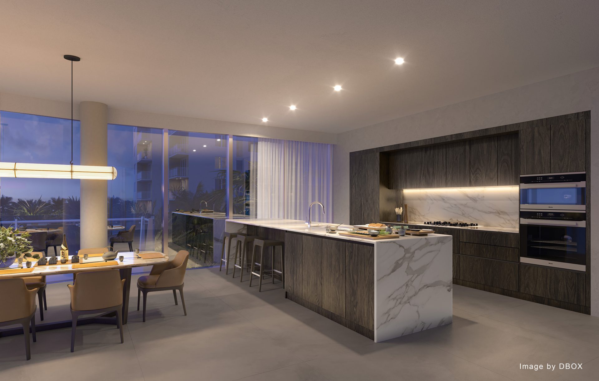 Ritz-Carlton Residences, Palm Beach Gardens — The Marina Tower Residence-01-Kitchen (artist's rendering)