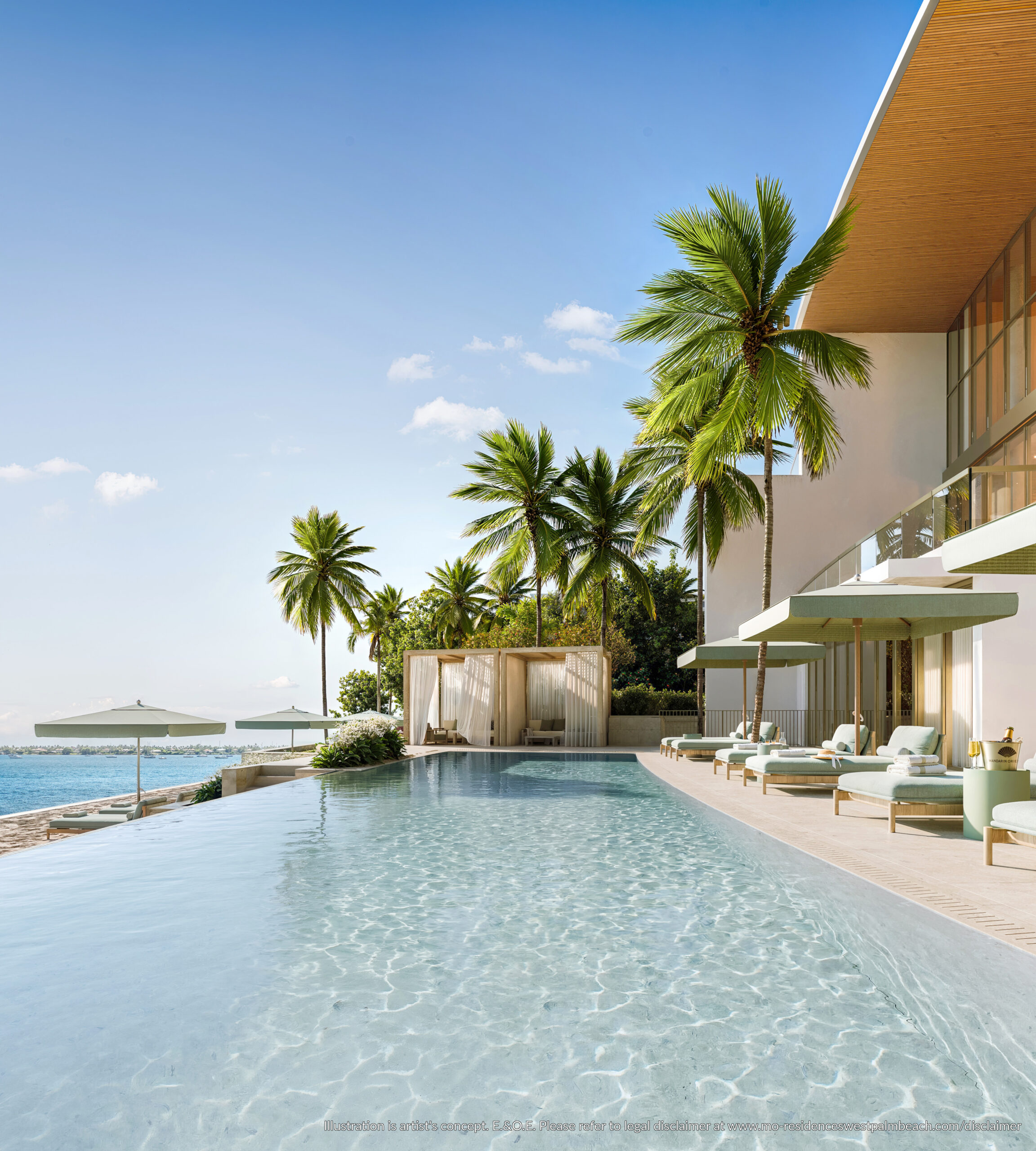 Mandarin Oriental Residences — Infinity pool (artist's rendering)