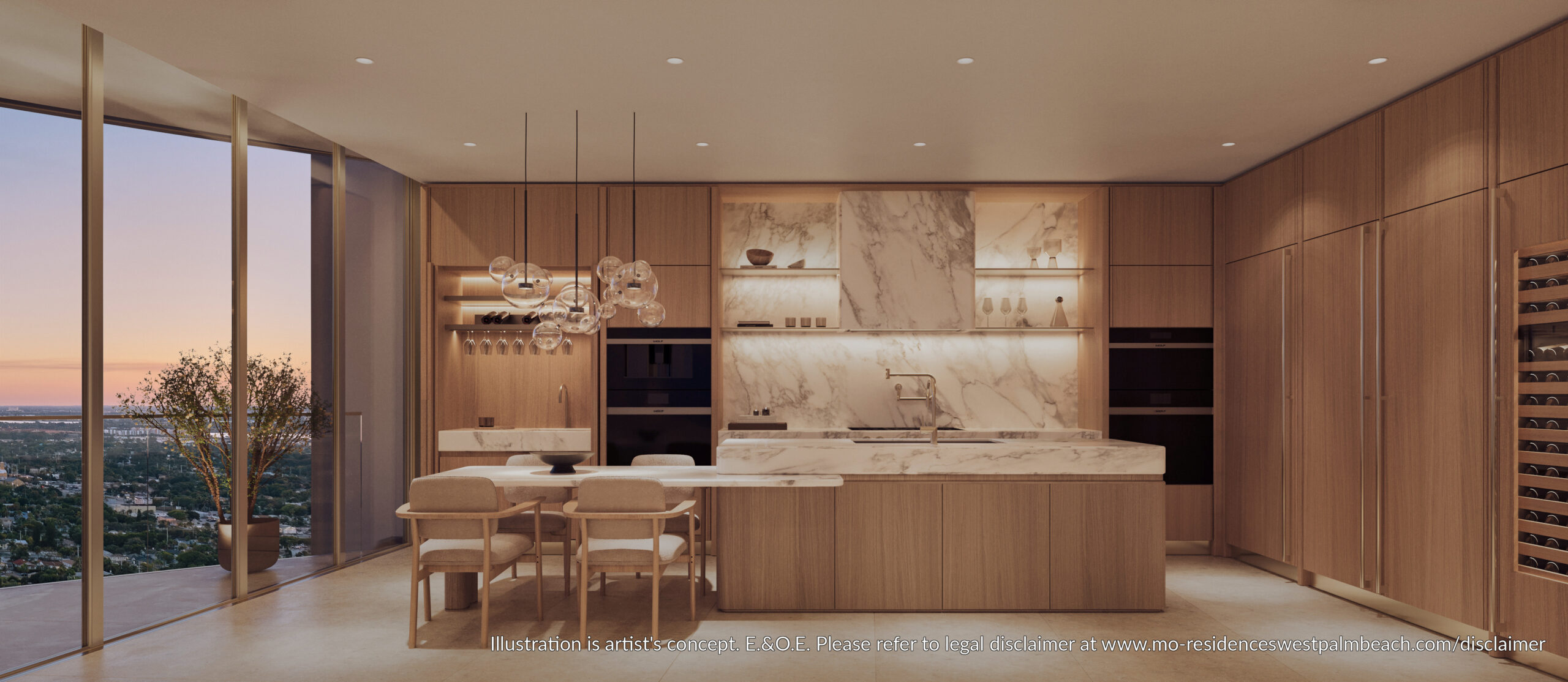 Mandarin Oriental Residences — Kitchen (artist's rendering)