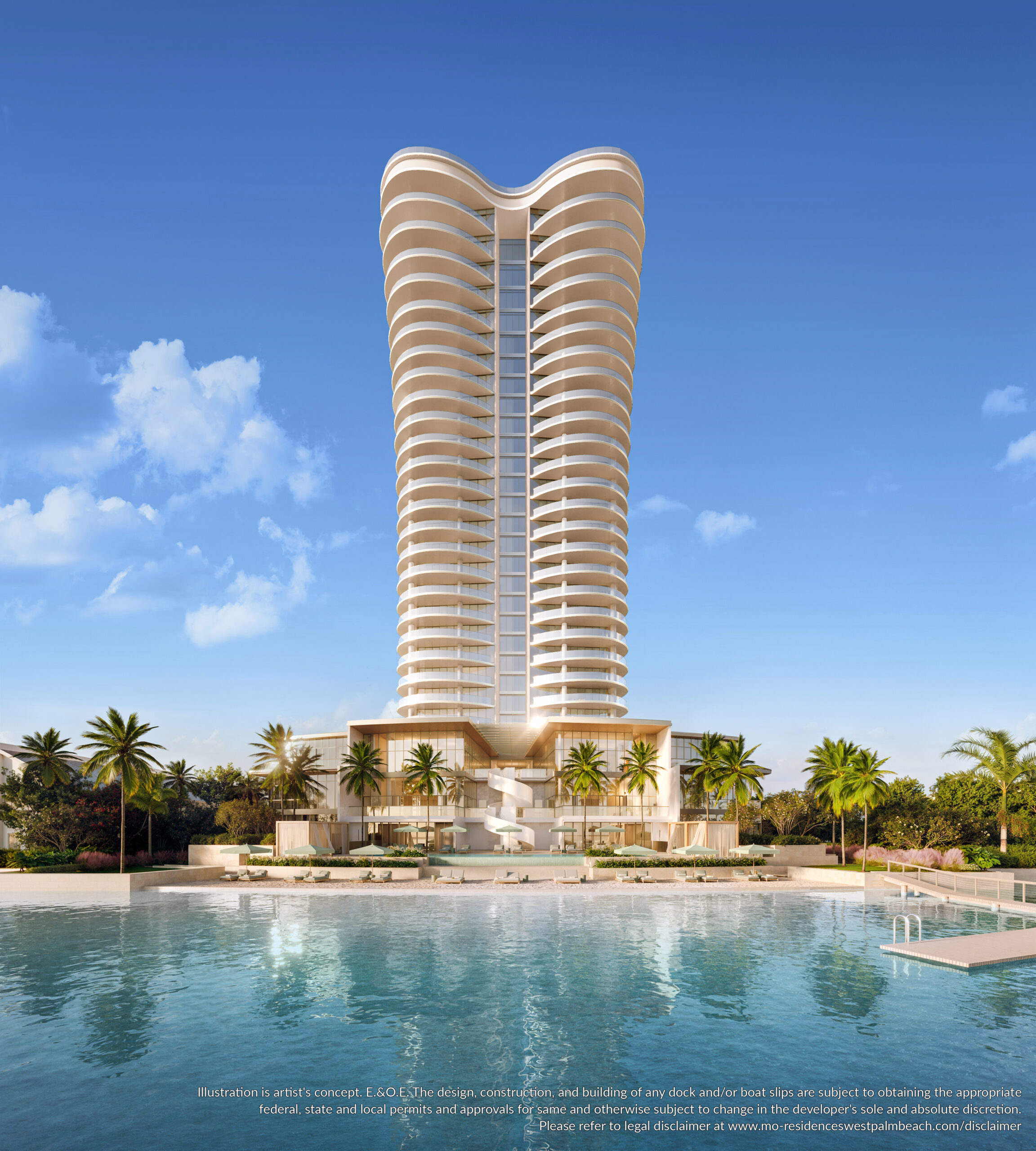 Mandarin Oriental Residences — Tower exterior hero (artist's rendering)